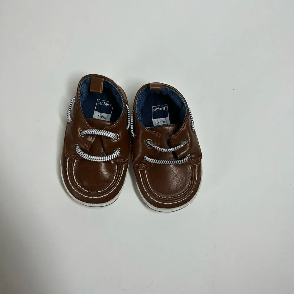 Carter’s Baby boy shoes 6-9 months Brown Blue